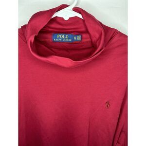 Polo Ralph Lauren Men's XL Red Cotton Long Sleeve Turtle Neck‎ Pullover Sweater
